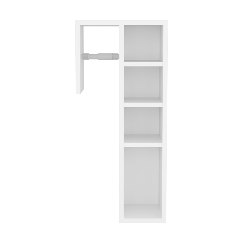 Delco 4 Shelf Bathroom Storage Cabinet White Engineered Wood