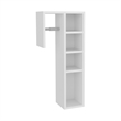Delco 4 Shelf Bathroom Storage Cabinet White Engineered Wood