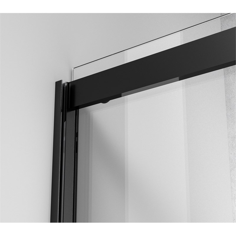 Elegant Kitchen and Bath Ross Frameless Aluminum Tub Door in Black