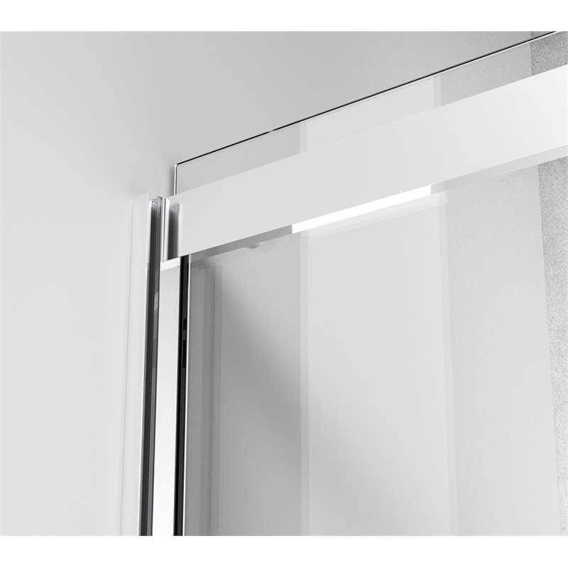Elegant Kitchen and Bath Ross Frameless Aluminum Tub Door in Chrome