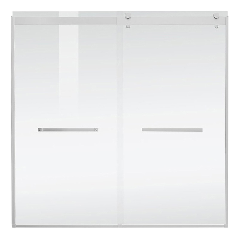 Elegant Kitchen and Bath Ross Frameless Aluminum Tub Door in Chrome