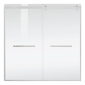 Elegant Kitchen and Bath Ross Frameless Aluminum Tub Door in Chrome