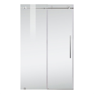Elegant Kitchen and Bath Raleigh 48x76&quot Stainless Steel Shower Door in Chrome