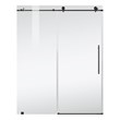 Elegant Kitchen and Bath Raleigh Frameless Stainless Steel Shower Door in Black