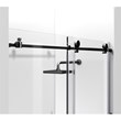 Elegant Kitchen and Bath Raleigh Frameless Stainless Steel Shower Door in Black