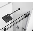 Elegant Kitchen and Bath Raleigh Frameless Stainless Steel Shower Door in Black