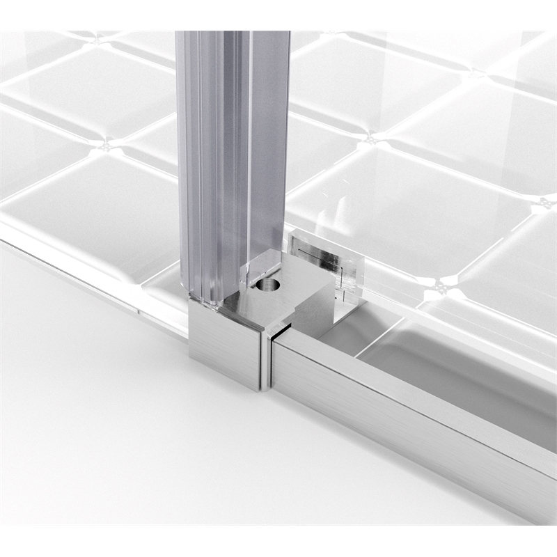 Elegant Kitchen and Bath Raleigh Frameless Stainless Steel Shower Door in Nickel