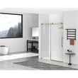 Elegant Kitchen and Bath Raleigh Frameless Stainless Steel Shower Door in Gold