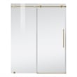 Elegant Kitchen and Bath Raleigh Frameless Stainless Steel Shower Door in Gold
