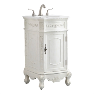 Elegant Kitchen and Bath Danville 19&quot Single Solid Wood Bathroom Vanity in White