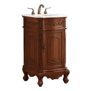 Elegant Kitchen and Bath Danville 19&quot Single Solid Wood Bathroom Vanity in Brown