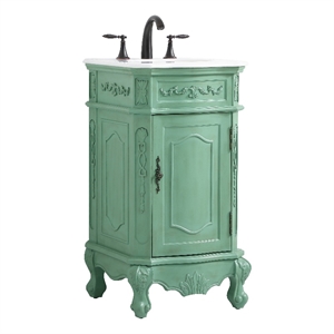 Elegant Kitchen and Bath Danville 19&quot Single Solid Wood Bathroom Vanity in Green