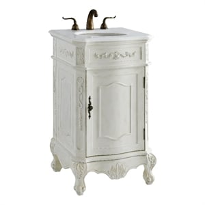 Elegant Kitchen and Bath Danville 21&quot Single Solid Wood Bathroom Vanity in White