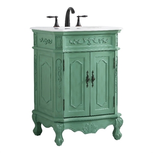 Elegant Kitchen and Bath Danville 24&quot Single Solid Wood Bathroom Vanity in Green