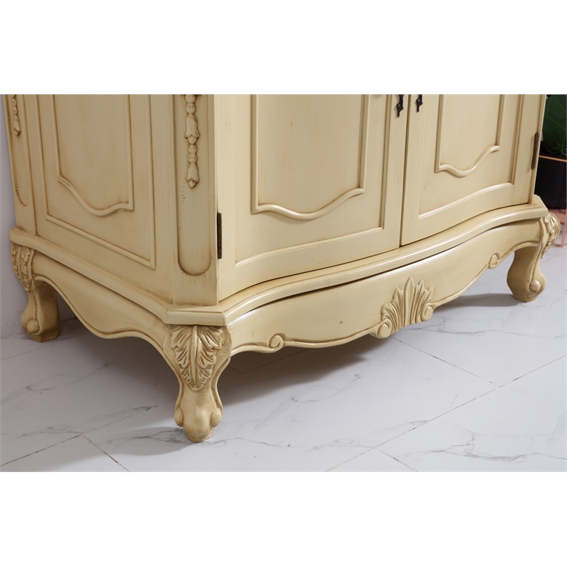 Elegant Kitchen and Bath Danville Solid Wood Bathroom Vanity in Antique Beige