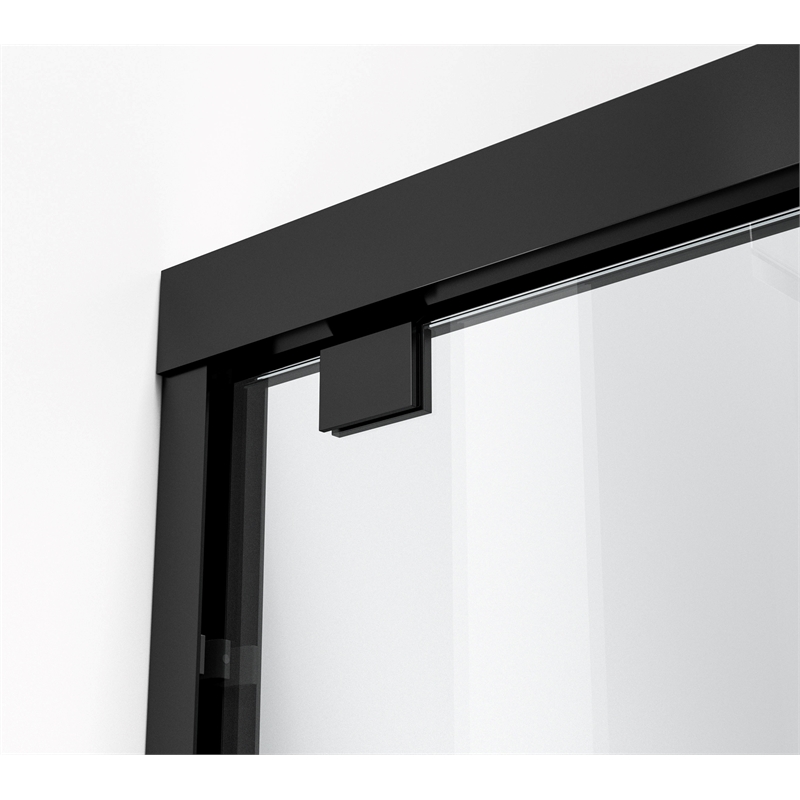 Elegant Kitchen and Bath Warren Semi-frameless Aluminum Shower Door in Black