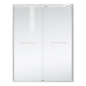 Elegant Kitchen and Bath Warren Semi-frameless Aluminum Shower Door in Chrome