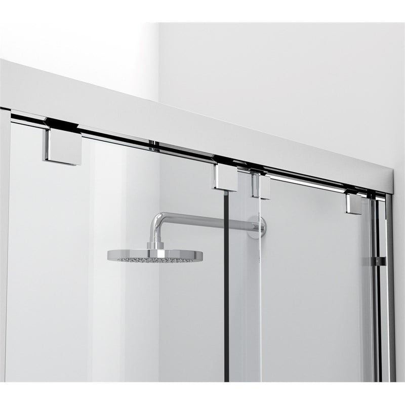 Elegant Kitchen and Bath Warren Semi-frameless Aluminum Shower Door in Chrome