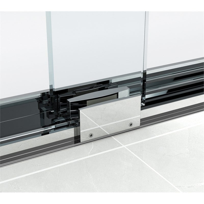 Elegant Kitchen and Bath Warren Semi-frameless Aluminum Shower Door in Chrome