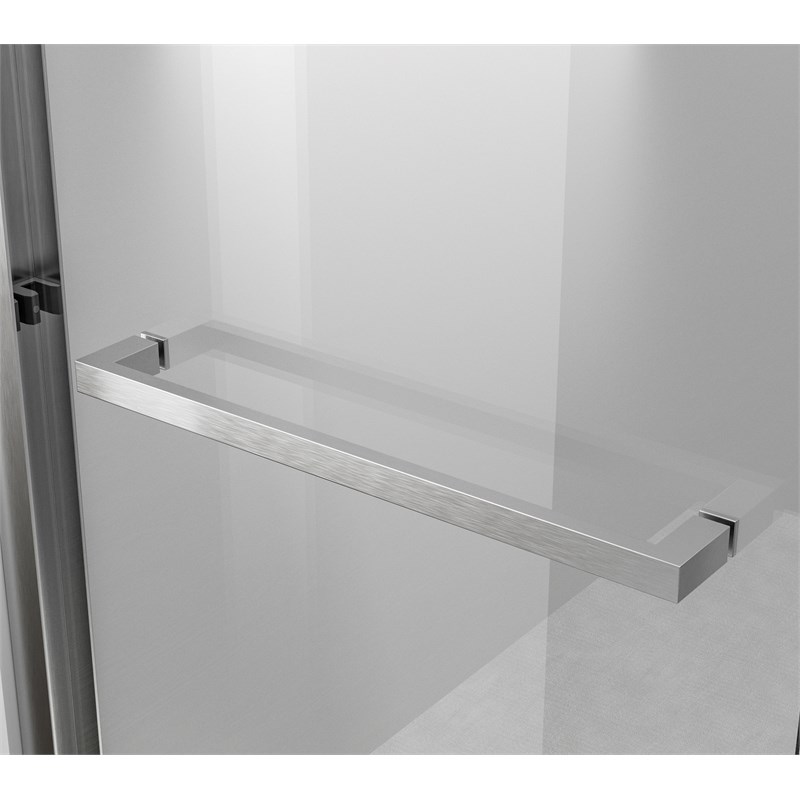 Elegant Kitchen and Bath Warren Semi-frameless Aluminum Shower Door in Nickel