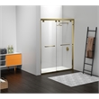Elegant Kitchen and Bath Warren Semi-frameless Aluminum Shower Door in Gold