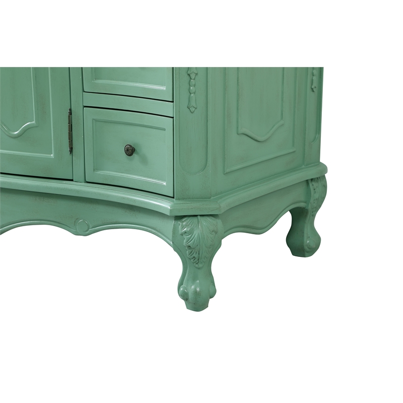 Elegant Kitchen and Bath Danville Single Solid Wood Bathroom Vanity in Green
