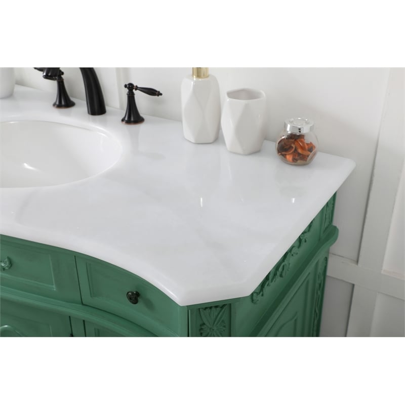 Elegant Kitchen and Bath Danville Single Solid Wood Bathroom Vanity in Green