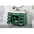 Elegant Kitchen and Bath Danville Single Solid Wood Bathroom Vanity in Green