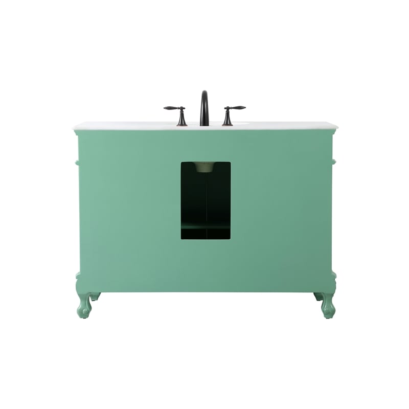 Elegant Kitchen and Bath Danville Single Solid Wood Bathroom Vanity in Green