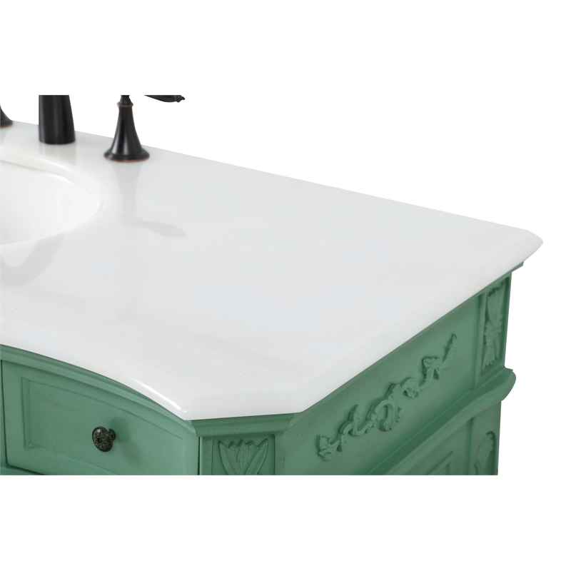 Elegant Kitchen and Bath Danville Single Solid Wood Bathroom Vanity in Green