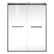 Elegant Kitchen and Bath Hamilton Frameless Aluminum Shower Door in Black