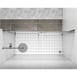 Elegant Kitchen and Bath Hamilton Frameless Aluminum Shower Door in Nickel