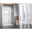 Elegant Kitchen and Bath Hamilton Frameless Aluminum Shower Door in Nickel
