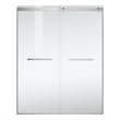 Elegant Kitchen and Bath Hamilton Frameless Aluminum Shower Door in Nickel