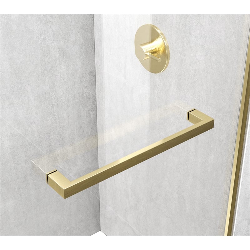 Elegant Kitchen and Bath Hamilton Frameless Aluminum Shower Door in Gold