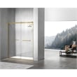 Elegant Kitchen and Bath Hamilton Frameless Aluminum Shower Door in Gold