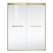 Elegant Kitchen and Bath Hamilton Frameless Aluminum Shower Door in Gold