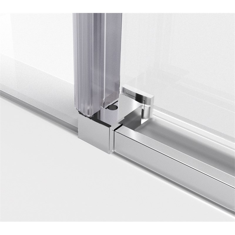 Elegant Kitchen and Bath Orlando Frameless Stainless Steel Tub Door in Chrome