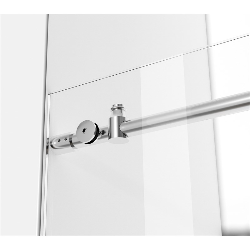Elegant Kitchen and Bath Orlando Frameless Stainless Steel Tub Door in Chrome