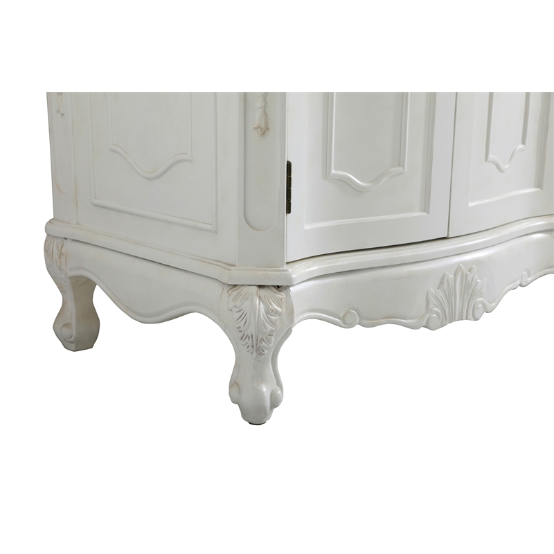 Elegant Kitchen and Bath Danville Double Solid Wood Bathroom Vanity in White