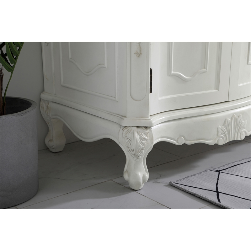 Elegant Kitchen and Bath Danville Double Solid Wood Bathroom Vanity in White