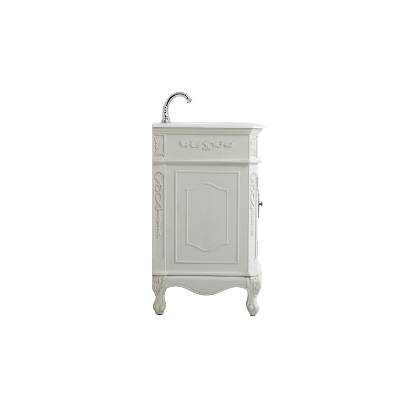 Elegant Kitchen and Bath Danville Double Solid Wood Bathroom Vanity in White