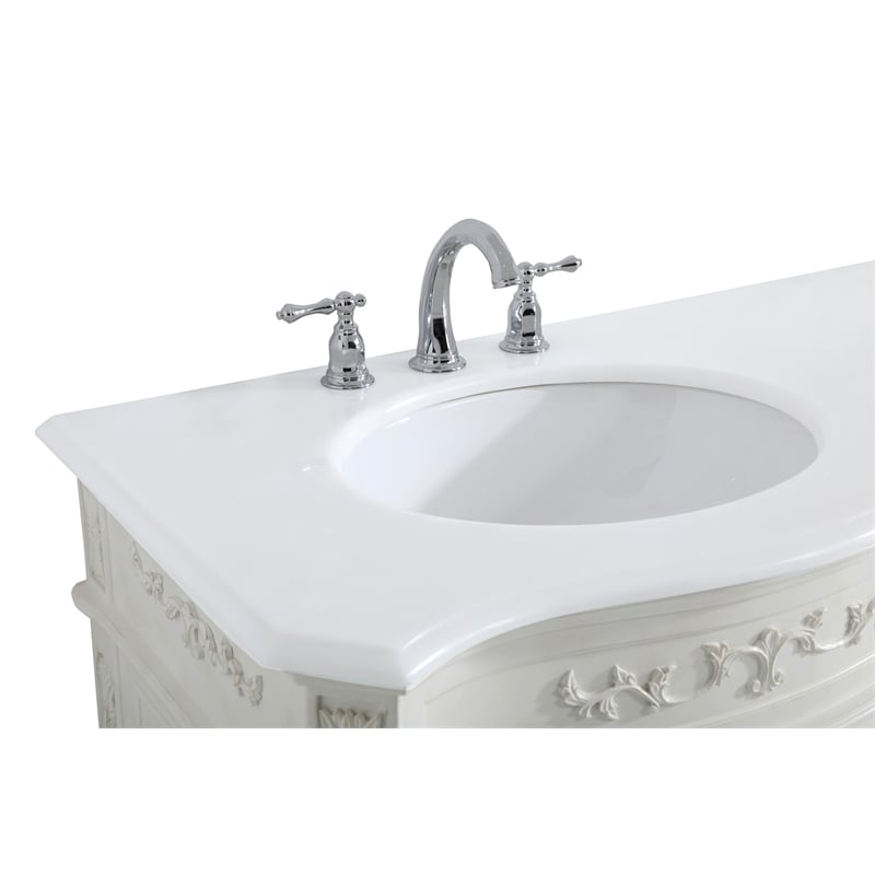 Elegant Kitchen and Bath Danville Double Solid Wood Bathroom Vanity in White