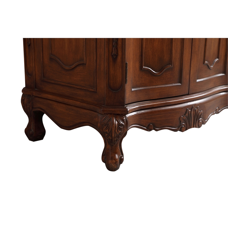 Elegant Kitchen and Bath Danville Double Solid Wood Bathroom Vanity in Brown