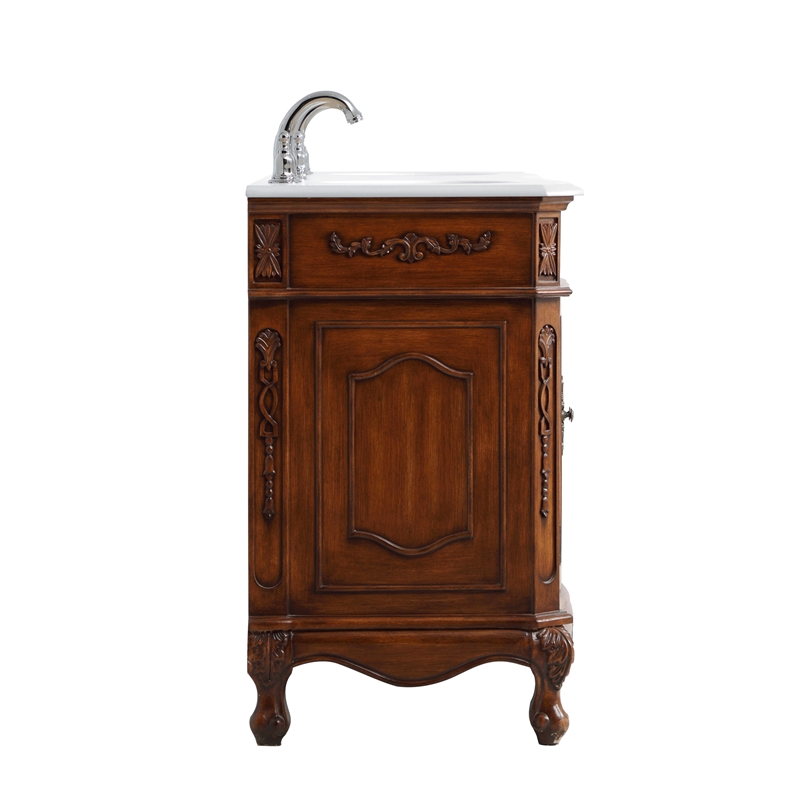 Elegant Kitchen and Bath Danville Double Solid Wood Bathroom Vanity in Brown