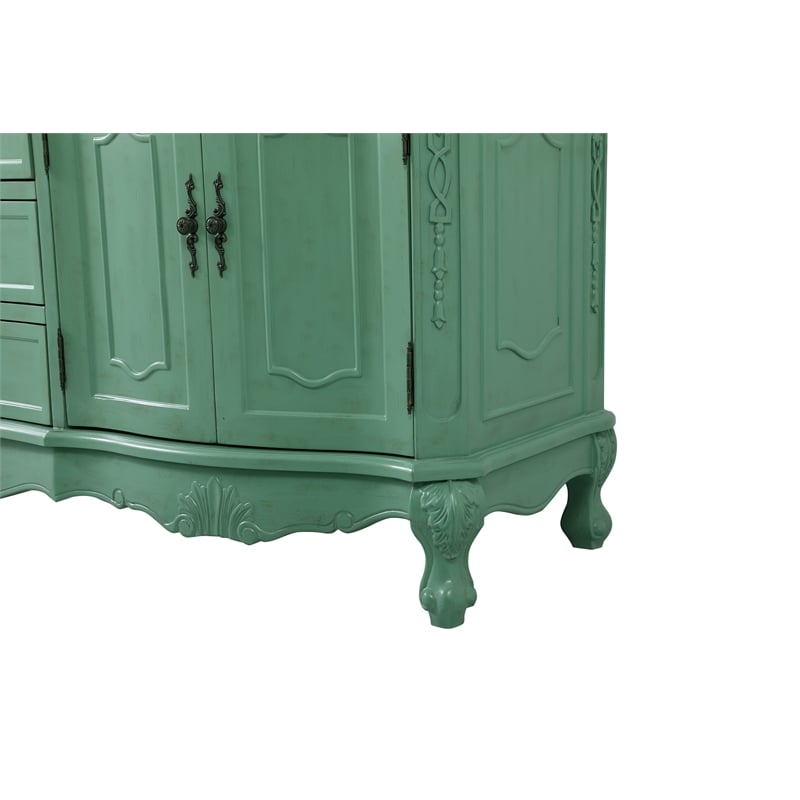 Elegant Kitchen and Bath Danville Double Solid Wood Bathroom Vanity in Green