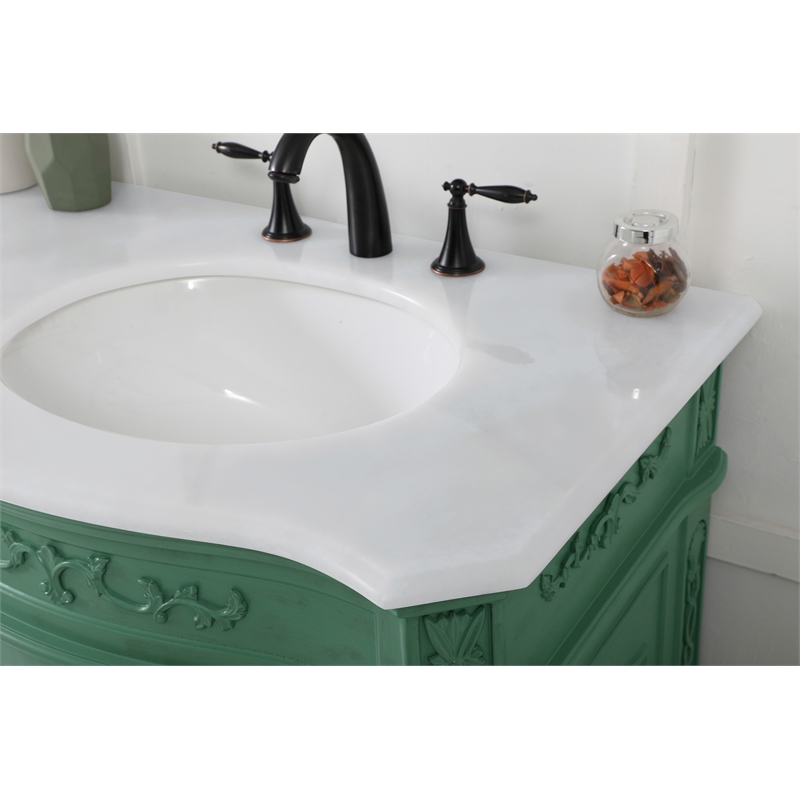 Elegant Kitchen and Bath Danville Double Solid Wood Bathroom Vanity in Green