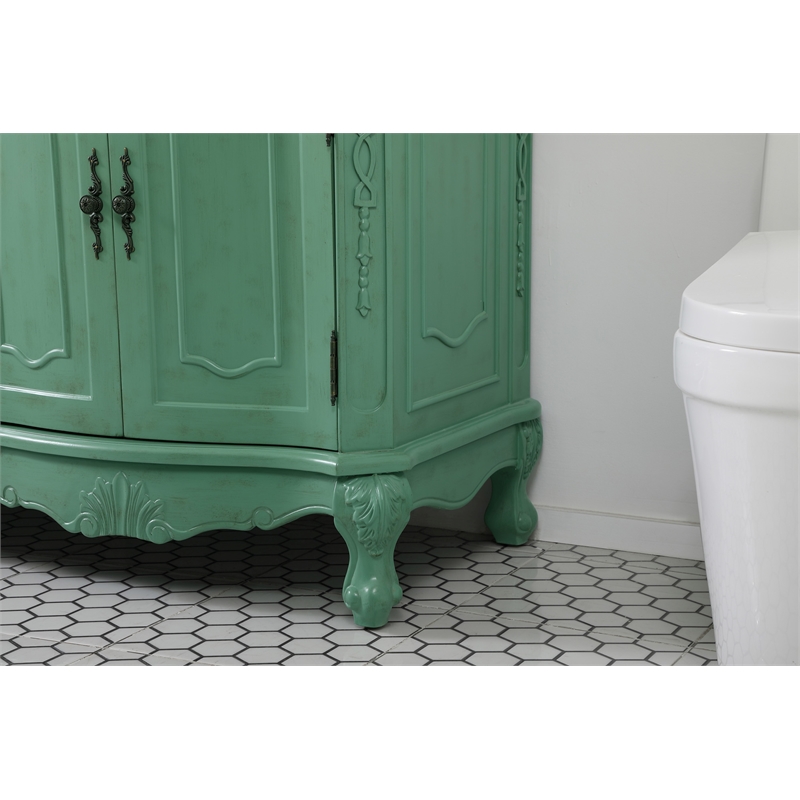 Elegant Kitchen and Bath Danville Double Solid Wood Bathroom Vanity in Green