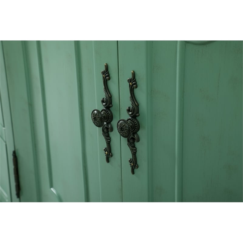 Elegant Kitchen and Bath Danville Double Solid Wood Bathroom Vanity in Green