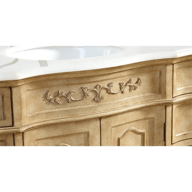 Elegant Kitchen and Bath Danville Solid Wood Bathroom Vanity in Light Beige